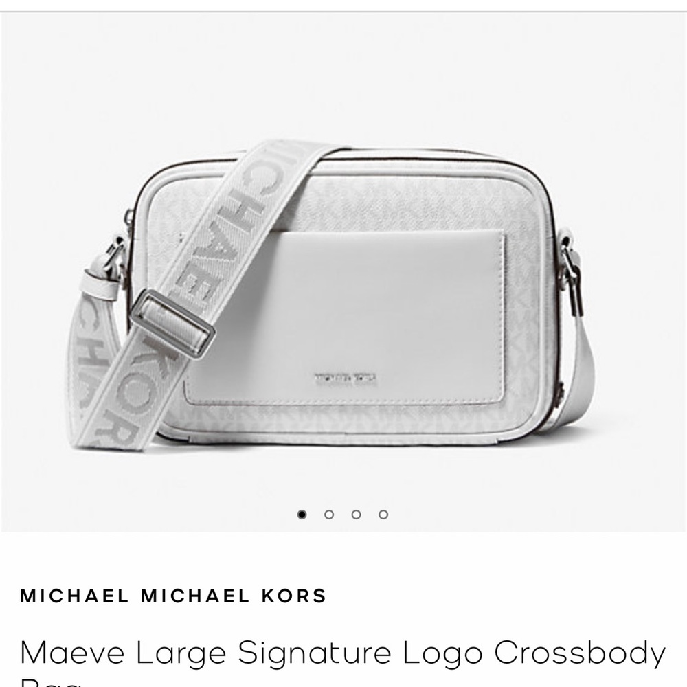 Michael Kors Cream Textured Crossbody Bag